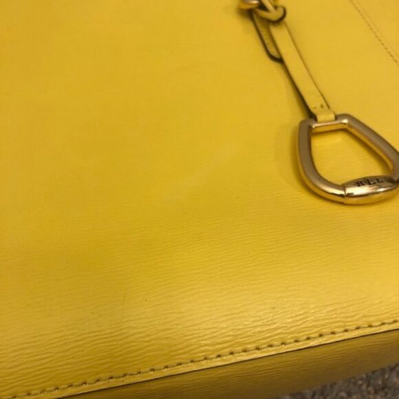 Polo Ralph Lauren Medium Yellow Purse - Picture 12 of 13